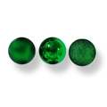 Lot de 3 boules de Noël vert foncé avec finitions mates, brillantes et pailletées - 10cm / Vert