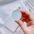 Holographic round expanding phone grip stand with colorful laser effect on a smartphone - Expanding Stand / Laser Round