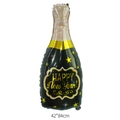 Ballon bouteille de champagne pour décoration de fête du Nouvel An format 42x84cm - Bouteille de Vin Anglaise Étoile du Nouvel An