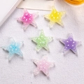 Set of six colorful glitter resin starfish accessories for DIY hair clips and crafts - Small / Mixed Starfish