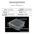 Transparent PP square storage box 10.6x10.6x3cm for hardware tools and parts display - 10.5 Square (10.5*10.5*3cm)