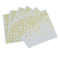 Square white party napkins with elegant gold foil polka dots for birthdays - Napkins