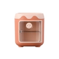 Pink and orange cartoon pig pen holder with large capacity and transparent door - No Gifts / Orange