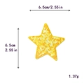 Golden sequin star patch for DIY clothing repair 6.5cm embroidered applique decoration - Yellow Star #1