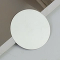White round blank metal compact mirror base for DIY crafts and custom design - Aluminum Sheet Accessory / Aluminum White