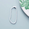 DIY weiß beschichtete Metallkugelkette mit Verbinder für Schlüsselanhänger und Schmuck - Weiß (20 Stück)