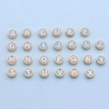 Set of 26 light blue enamel and gold-plated A-Z alphabet charms for DIY jewelry making - Alphabet Set (DY147) / Set of 26 / Style 21 Blue