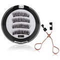KS01-4 magnetic eyelash set with 4 pairs of black lashes and rose gold applicator - KS01-4 Style With Black Applicator Set