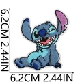 Detalle de las dimensiones del parche bordado Stitch de 6,2 cm para decorar ropa - X11XG-14-08