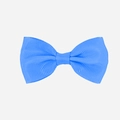 Classic bright blue grosgrain ribbon bow hair clip for babies and young girls - Single Item / Denim Blue