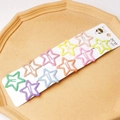 Lot de 10 barrettes en forme d'étoile aux couleurs macaron sur carte d'affichage - 4.2cm Émail clair mat (10 pièces/carte)