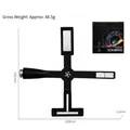 Cross-shaped black cat eye nail magnet tool with protective box and dimensions - Multifunctional Cross Magnet - Black (Weak Magnet)
