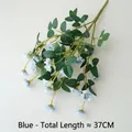 Artificial blue rose bouquet 37cm length for home decor and photography styling - Blue