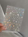 Holographic snowflake nail art stickers with embossed 3D design in model YT4679 - Holographic Snowflake YT4679mc