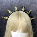 Gothic halo headband with black spikes and gold stars for Halloween cosplay accessories - Black Gold Hollow Star (Style 8)
