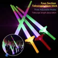 LED glow sword set with 4 colors, 3 lighting modes, and 68cm telescopic design - LED 4-Section Telescopic Glow Stick