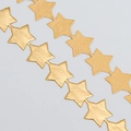 Metallisches goldenes Sternenband für Weihnachtsbaumdeko und Geschenkschmuck - Pentagramm / 2cm*10 Yards / Gold