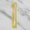 Pink metallic thin birthday candle with white holder on gold glitter card base - Single - Pink