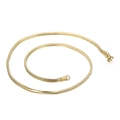 Chunky gold titanium steel square snake chain necklace with lobster clasp closure - Gold (KN203630-Z)