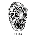 Waterproof black and white scorpion tribal tattoo sticker design model TH-450 - Th-450 / 210*148mm