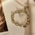 23# Gold Large Oval Thick Chain Bracelet