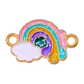 Macro de breloques nuage arc-en-ciel scintillantes en alliage doré pour bijoux DIY - Arc-en-Ciel Nuage