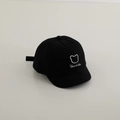 Broderie détaillée d'une tête d'ours blanche et texte sur une casquette bébé noire - 48-50cm 1-2 Ans / Noir