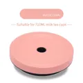 Rustic coral matte lid for 710ML bubble tea cup with a center straw hole design - Fits 710ML Cups / Coral Pink