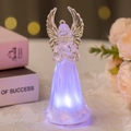 Luminous acrylic angel night light with cold blue LED light for Christmas decoration - Small Praying Angel (Blue Light)