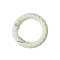 White twisted round spring ring clasp for DIY keychains and accessory connections - Outer Diameter 28mm / Lacquer Beige