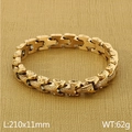 Bracciale da uomo in acciaio inossidabile dorato con trama a scaglie 210mm - 210x11mm / Oro