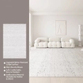 Tappeto color crema impermeabile bianco con trama intrecciata ad alta densità per soggiorno - S Cashmere-mondano / Tessuto Impermeabile Nuovo 80x160 Cm