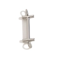 Polished silver stainless steel letter I pendant connector for DIY jewelry making - Letter I / Steel