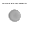 Small round silicone coaster mold in dark grey color, 60x60x10mm size and 15g weight - J-209 Round 60*60mm