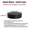 Matte black motorized 13.8cm rotary display stand with adjustable speed and loading up to 3kg - Solid Surface / Matte Black - Solid