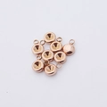 Rose gold stainless steel round charm settings for DIY birthstone jewelry making - Rose Gold Single Loop