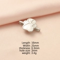 Silver dog paw metal charm for smartwatch bands with exact size and weight details - Paw Print (MP704)