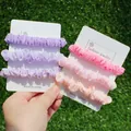 Lot de chouchous élastiques aux tons violets et roses avec design plissé élégant - 6 pièces Violet Rose