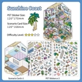 DIY Sunshine Coast themed PET stickers with 2.5D background card for journaling - Sunshine Coast