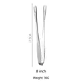 Pinze per barbecue da 8 pollici in acciaio inox 304 con impugnatura antiscivolo da 17,5 cm - 8 Pollici / Acciaio inossidabile 304 / Argento