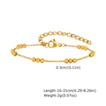 Dettaglio del bracciale dorato a sfere con lunghezza 16-21cm e diametro sfere 0,3cm - Bracciale / 16-21cm