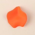 Matte orange acrylic petal earrings accessory with minimalist wrinkled texture - 10Pcs Large / Orange
