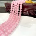 Strands of 8mm natural rose quartz round beads with smooth polished finish for jewelry - Madagascar Rose Quartz 11 / 6mm / Approx 63pcs