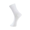 Men's large size cotton business socks in white color with soft ribbed texture - White