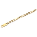Polierte 18K vergoldete Verlängerungskette mit ovalem Anhänger für DIY Schmuck - Kettenlänge 5CM / Gold