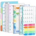 Complete A6 6-hole binder refill set with planner inserts, ruler, and storage pouch - A6 Colorful Gradient 7-Piece Full Set