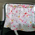 Pink unicorn and rainbow print car sunshade curtain for baby car window protection - Rainbow Unicorn