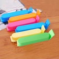 Set of six colorful plastic food sealing clips for snacks and moisture-proof storage - 7cm Square Head Premium / Pink