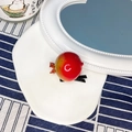 Realistic pomegranate hair clip with red and yellow gradient finish on black metal clip - Pomegranate