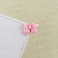 Molletta per capelli rosa con fiocco dolce, dettaglio camelia e clip a becco d'anatra - Fiocco Piccolo / 1 Pezzo (Sfuso)